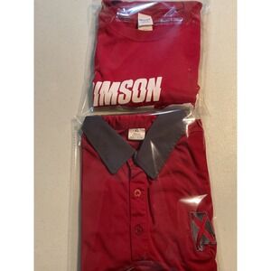 2 Shirts 1 Alabama Crimson Tide Polo Shirt Mens XL Red Grey Performance Golf